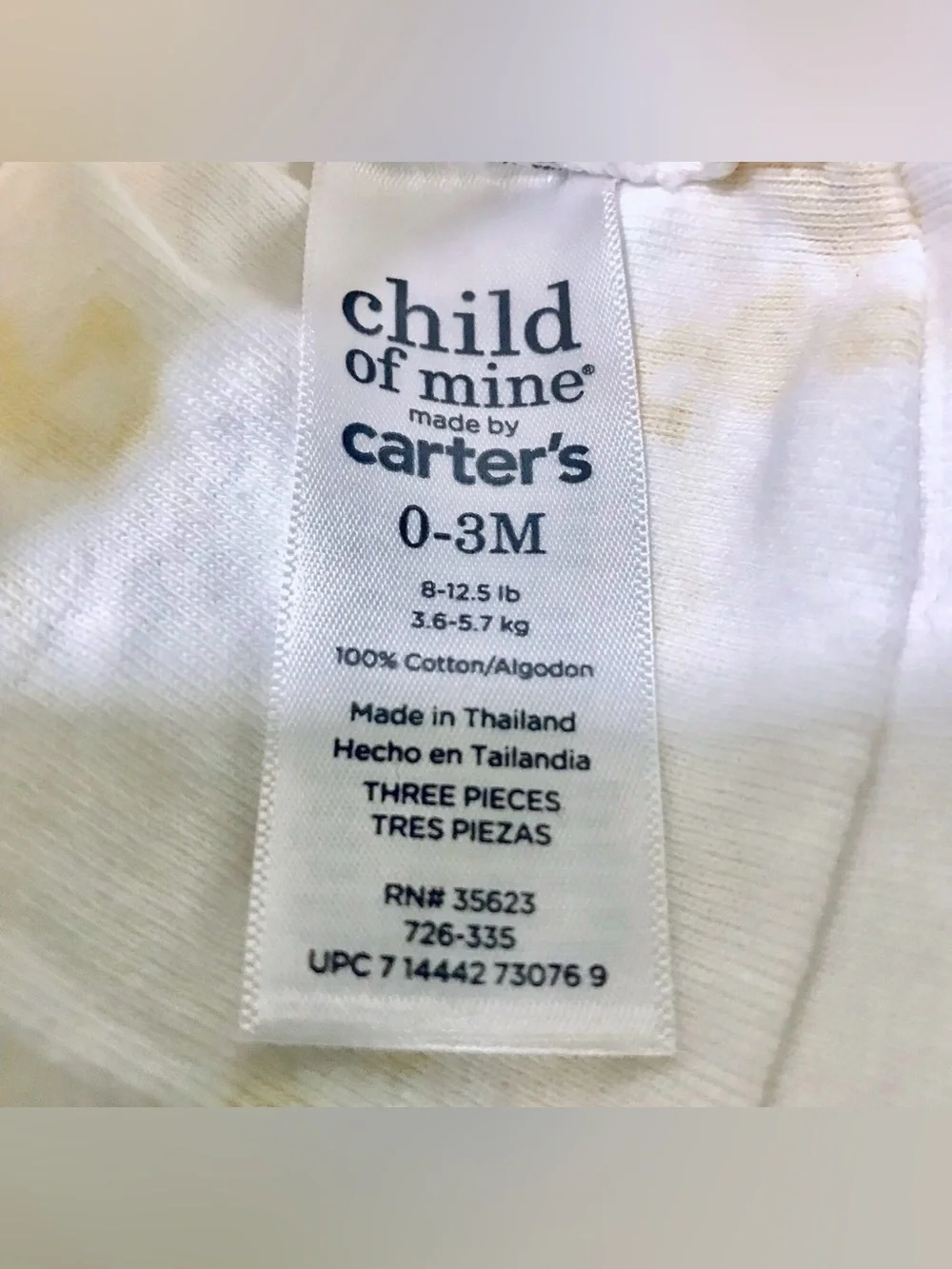Carter's Baby Girls Newborn 3 Footed Sleepers 3 Beanie Caps Bodysuit 7 Piece Lot